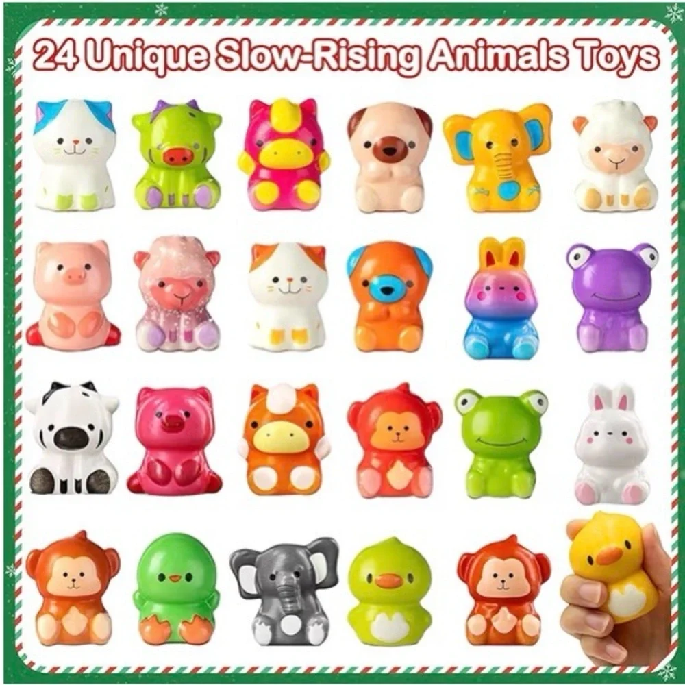 Christmas Advent Calendar with 24 Colorful Animal Toys - Picture 4 of 8